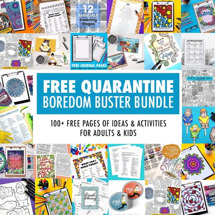 Free Printable Quarantine Boredom Buster Bundle