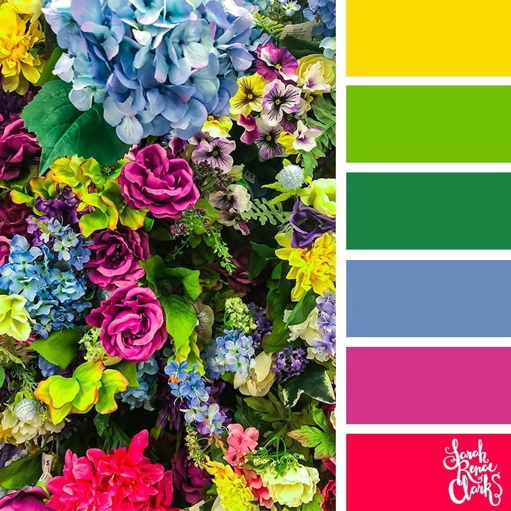 Colorful flowers // 25 Floral Color Palettes