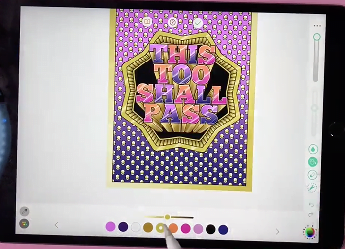 Pigment App Digital Coloring Tutorial Step 12 Pigment App - Final coloring page
