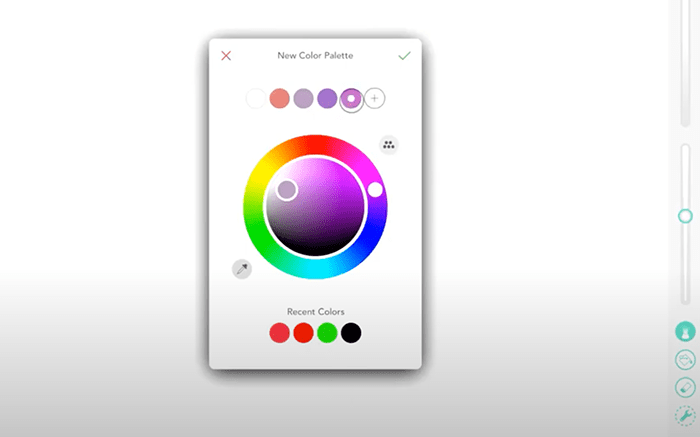 Pigment App Digital Coloring Tutorial Step 2 Pigment App - choosing colors