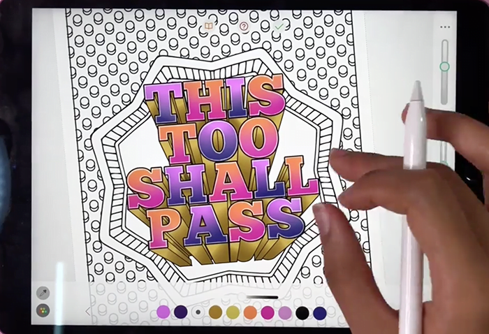 Pigment App Digital Coloring Tutorial Step 7 Pigment App - Digital coloring words