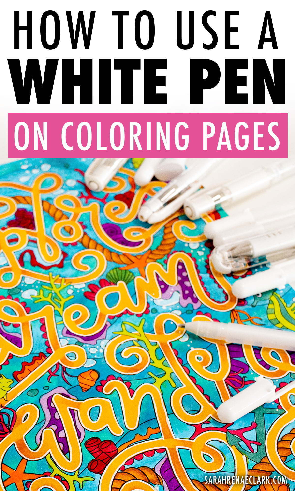 How to Use a White Pen on Coloring Pages