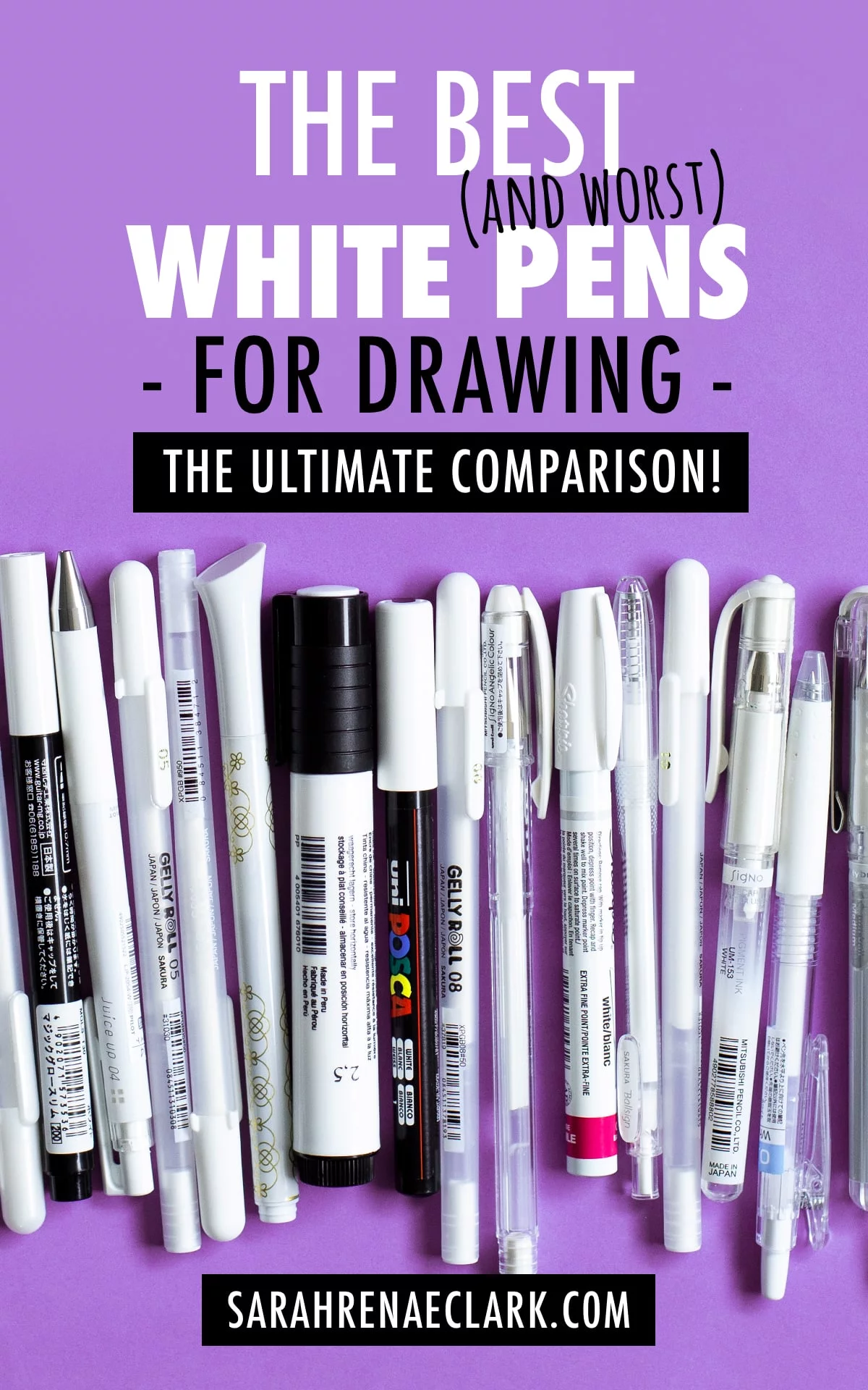 The Ultimate White Pen Shopping Guide - 61 White Pens Compared!