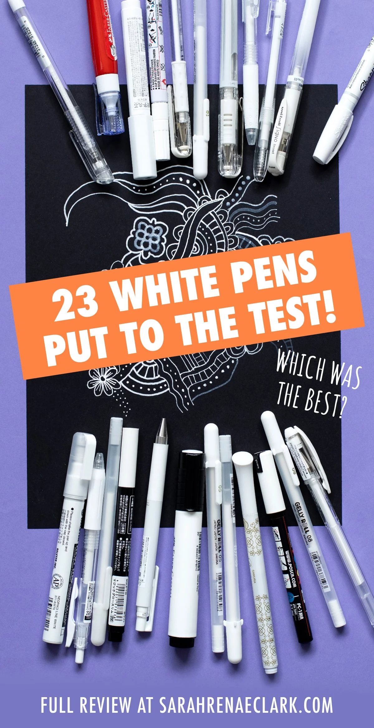 Choosing the Best White Pen for Watercolour Doodles! Testing Acrylic Markers,  Gel Pens and Paint 