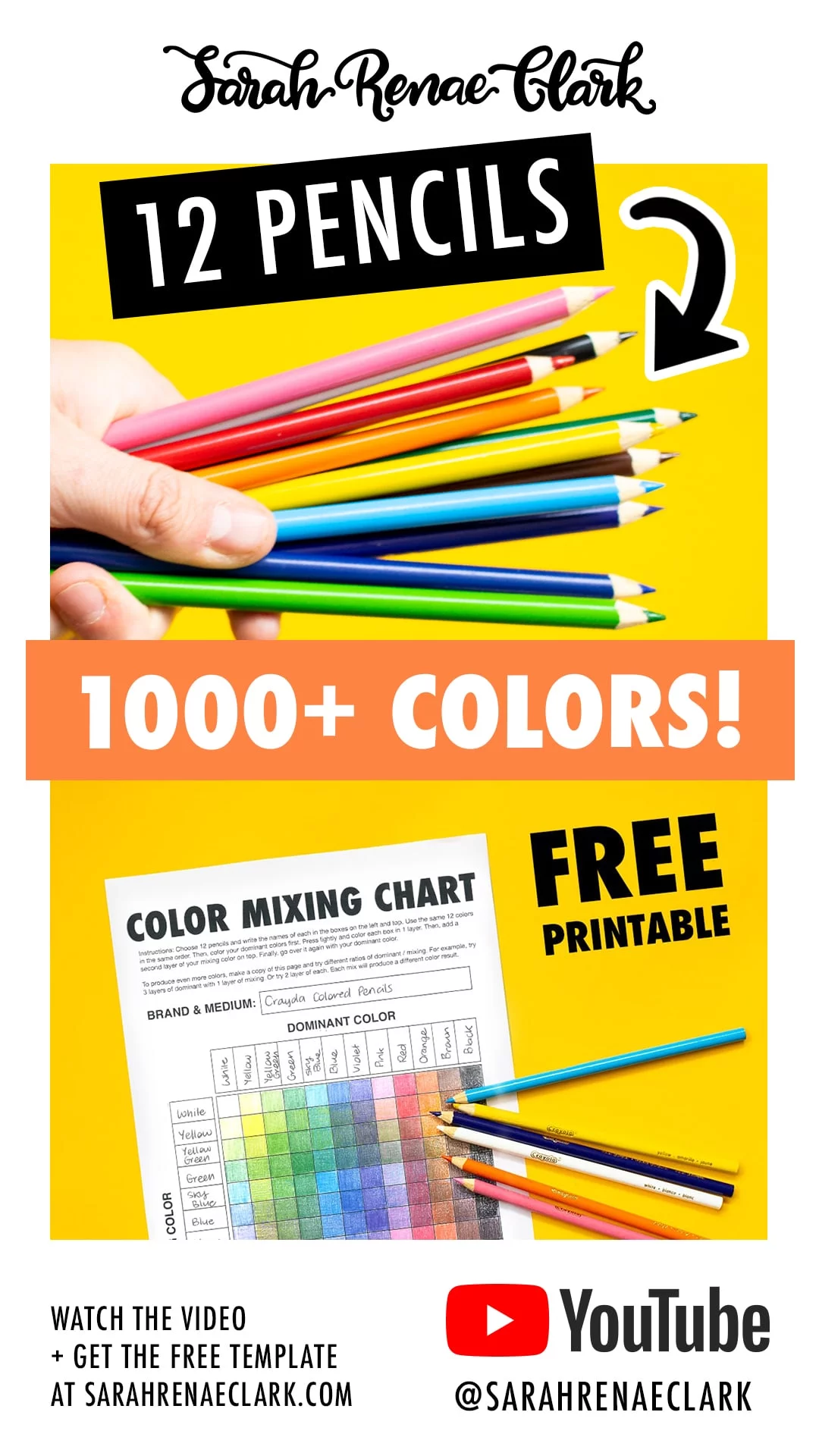 CRAYOLA color mixing chart - Sarah Renae Clark - Coloring Book Artist and  Designer