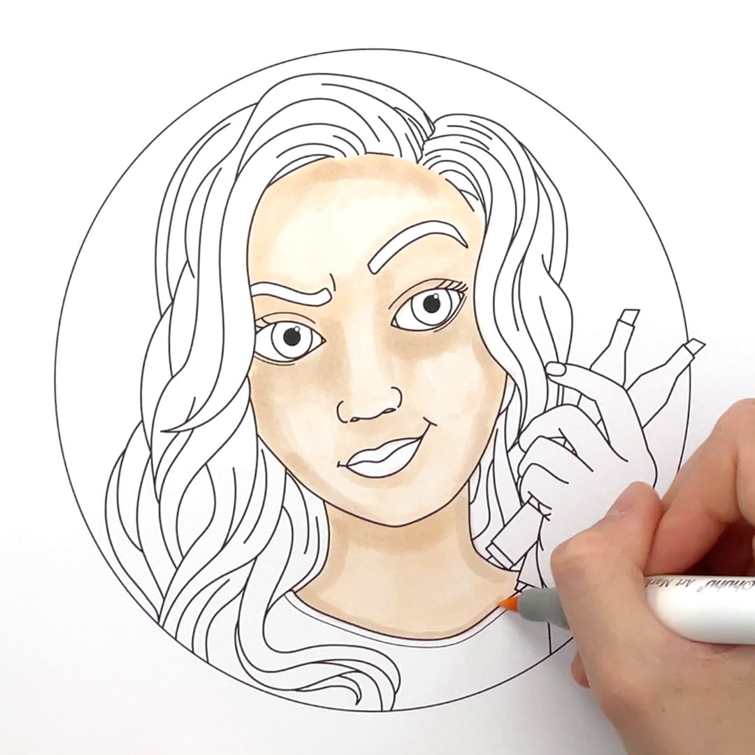 How To Color Skin with Alcohol Markers