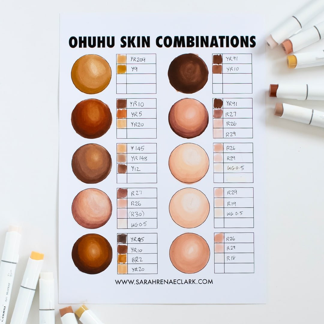 How to Color Skin Tones with the Ohuhu Marker Skin Tone Pack ✨ 