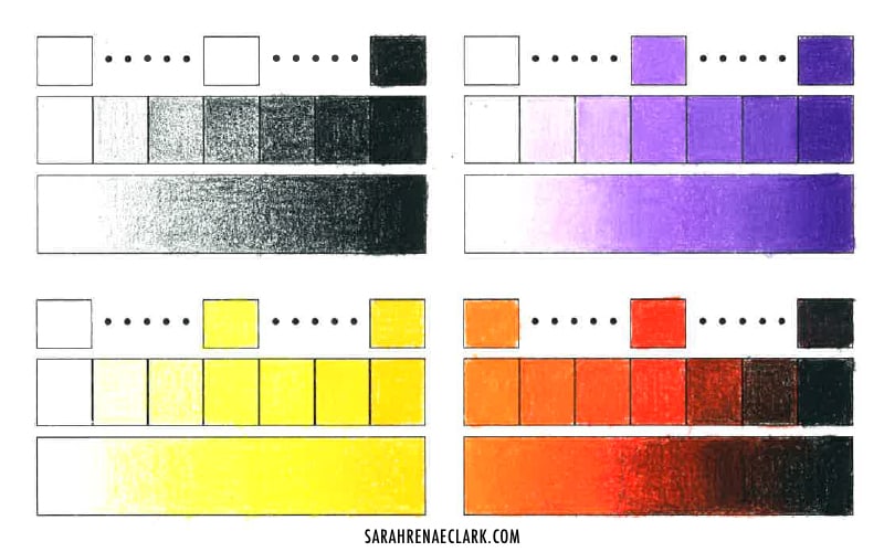 color values pencil gradients