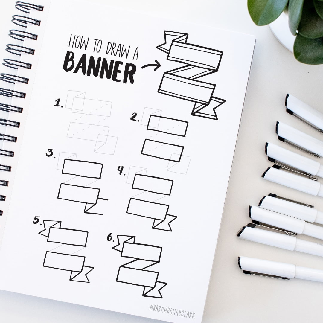 How to draw a banner for your journal