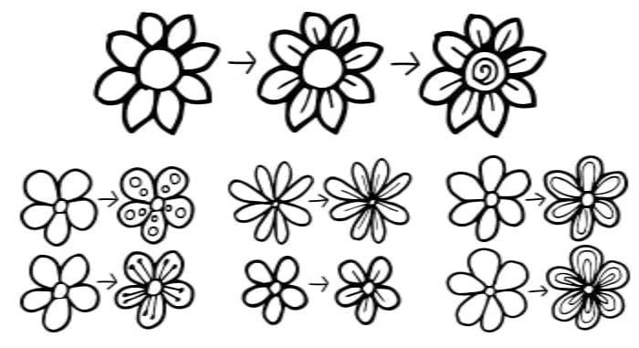 How to doodle simple flower patterns