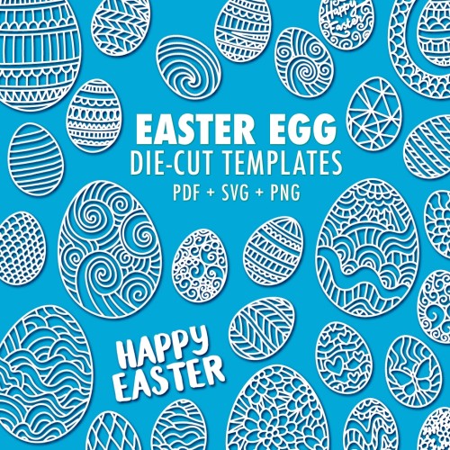 Free printable Easter egg die-cut template