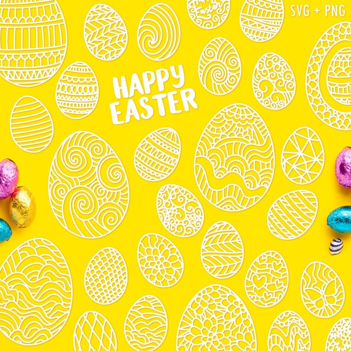 Easter Egg die-cut template SVG