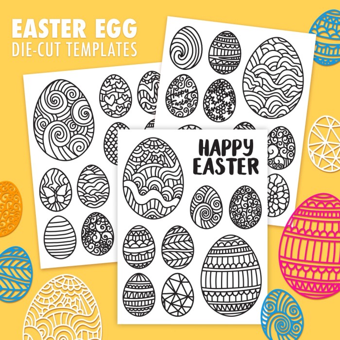 Easter Egg die-cut template SVG