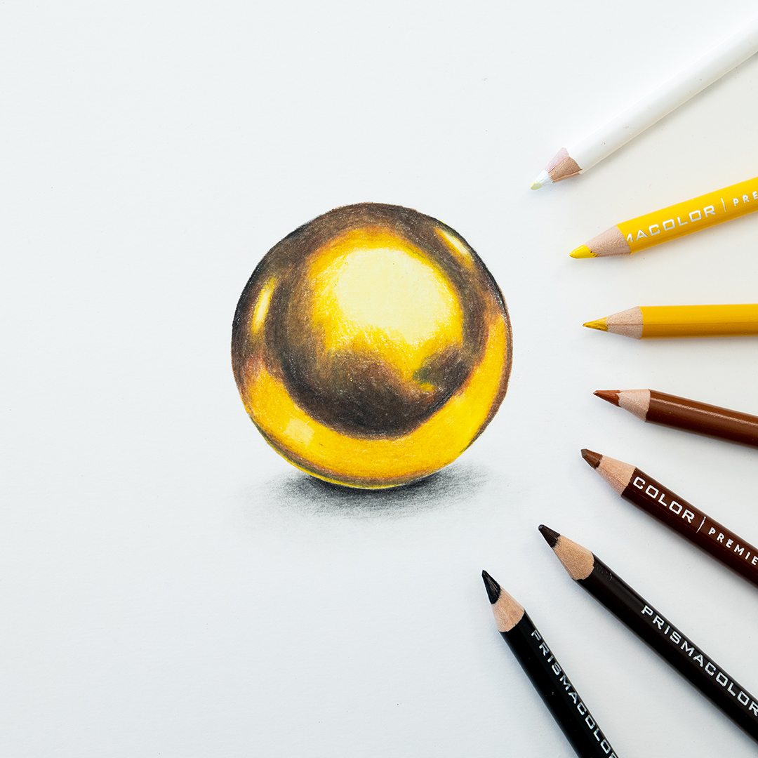 How to Draw GOLD  Easy Colored Pencil Technique for Coloring Pages