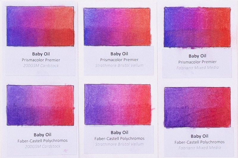 Blending Color Pencils with Baby Oil