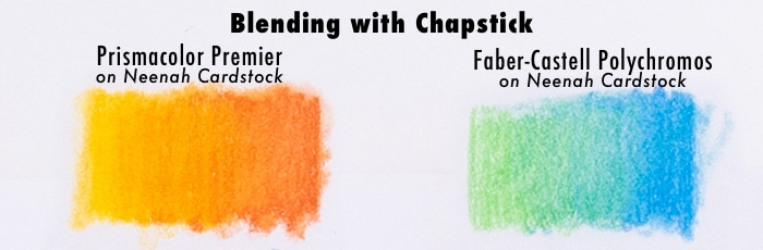Color pencil blending with a Chapstick