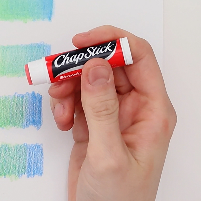 Chapstick for blending pencils