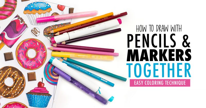 How to Draw With Colored Pencils and Markers (Together!)