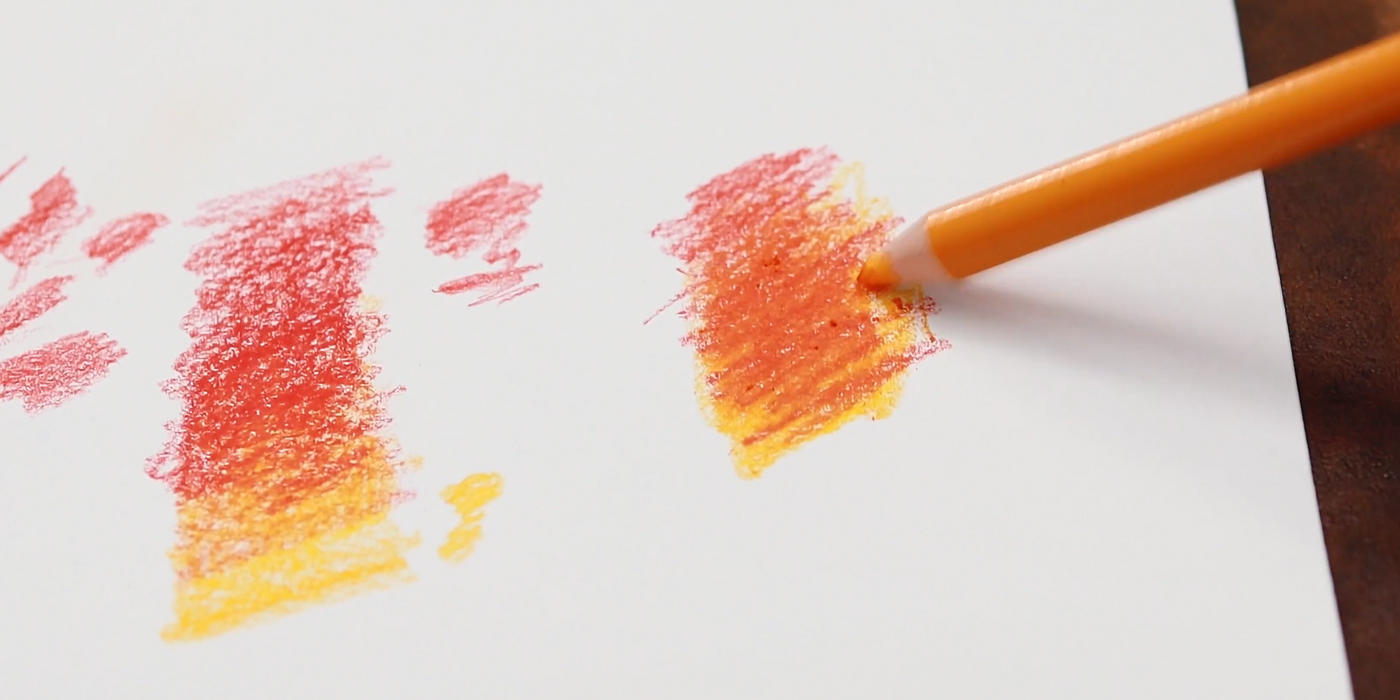 Colored pencil blending with heat