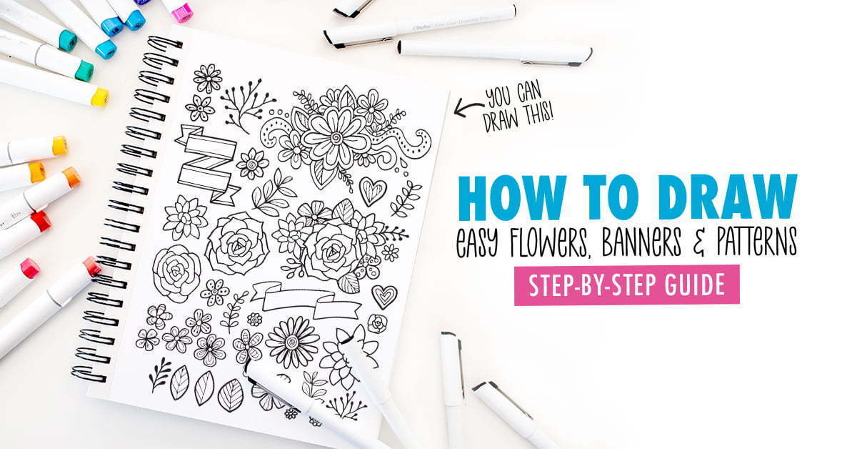 easy flower patterns to draw
