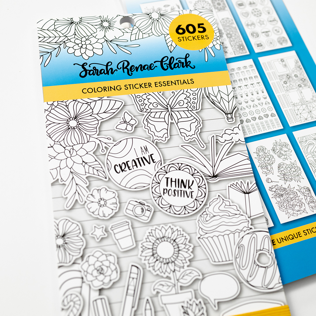 Planner Cat Printable Stickers - Sarah Renae Clark - Coloring Book
