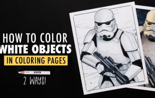 How to Color White Objects in Coloring Pages - Adult Coloring Tutorial by Sarah Renae Clark