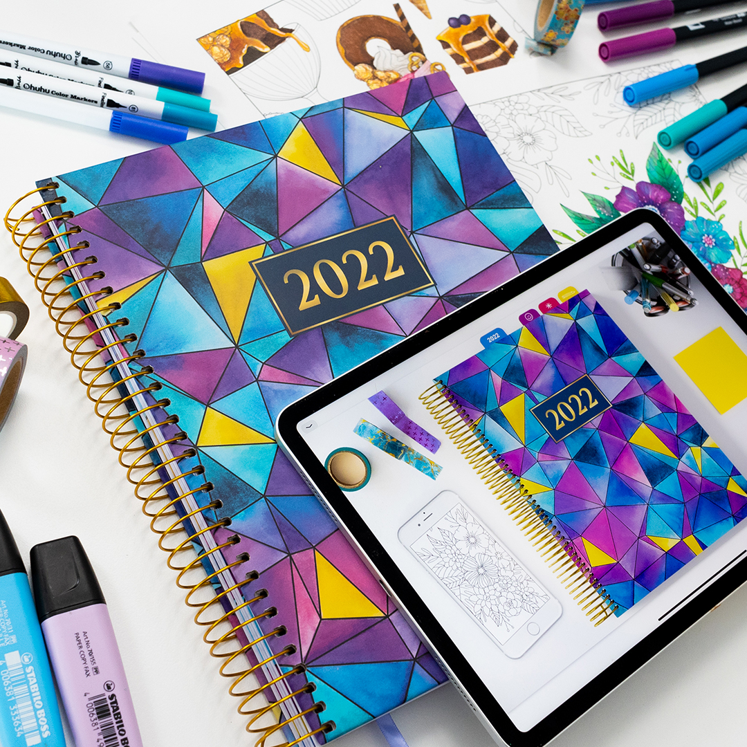 2022 Printable Coloring Planner by Sarah Renae Clark