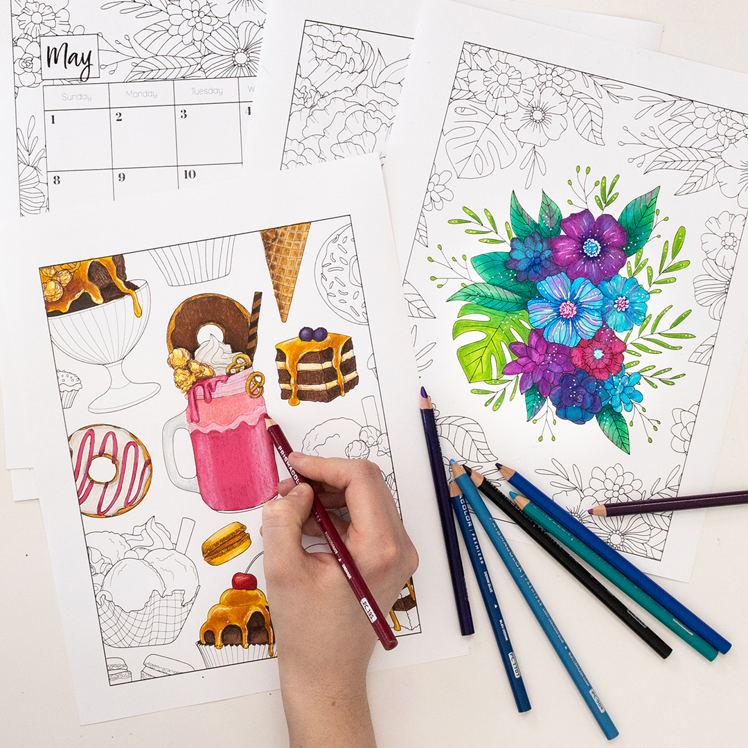 Free Printable Coloring Journal Pages - Sarah Renae Clark - Coloring Book  Artist and Designer
