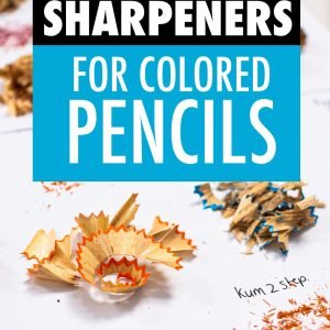 I found the best sharpeners for colored pencils with sharpenings all over the page