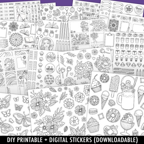 Functional Printable Stickers (090) - Sarah Renae Clark - Coloring