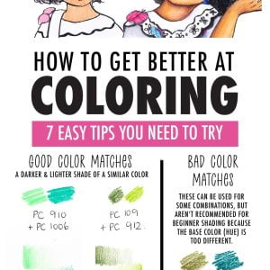 7 Easy tips to help you get better at coloring with shading tips and colored pencils