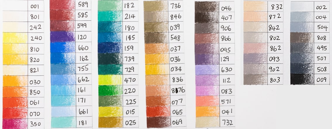 76 Caran d’Ache Luminance Pencil Color Swatches