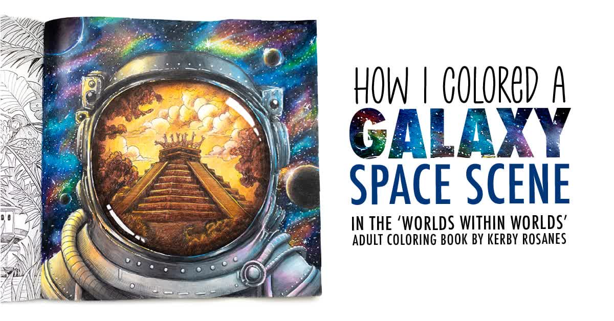Kerby Rosane’s “World Within Worlds” Spaceman Adult Coloring Page