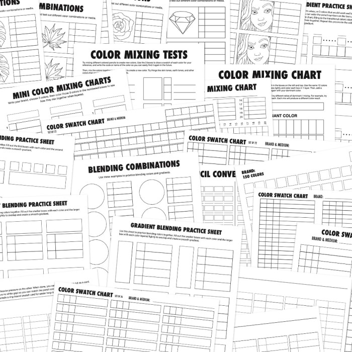 Arteza Expert Colored Pencils 120 Colors Swatch Template DIY Single Page  Color Swatch Printable Digital PDF Template Instant Download 