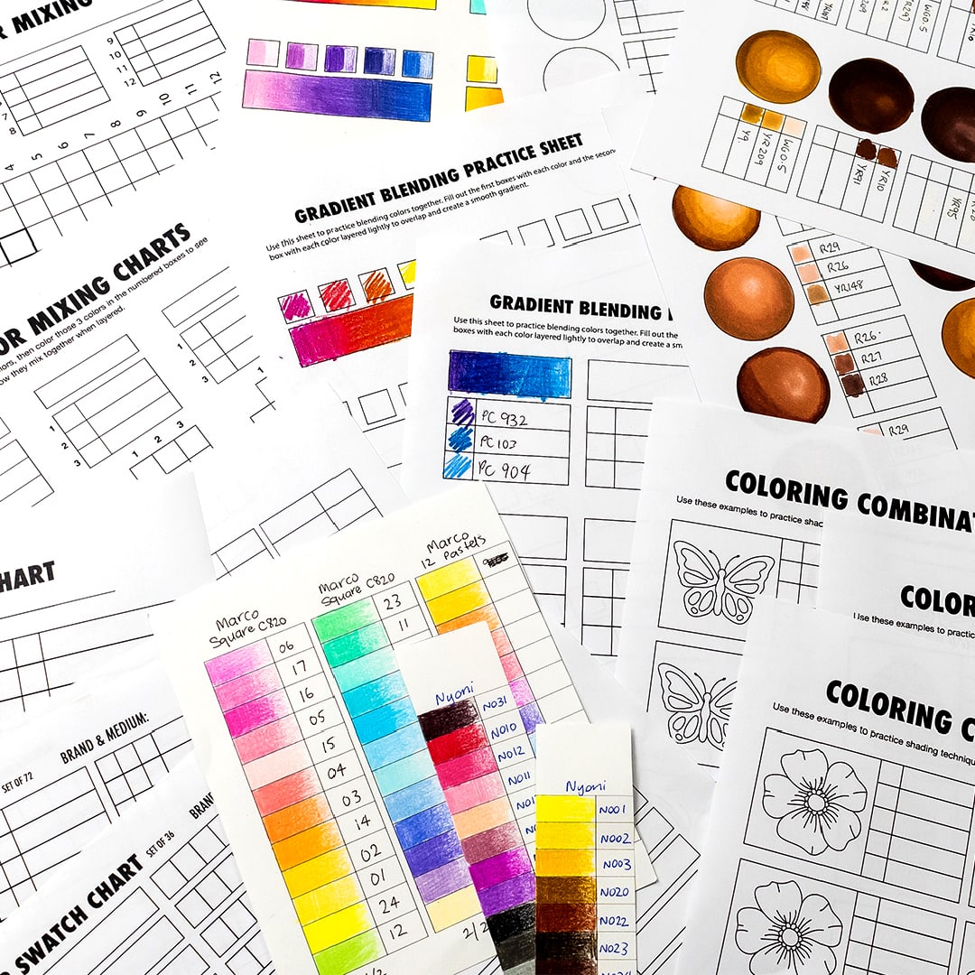 Arteza Expert Colored Pencils 120 Colors Swatch Template DIY Single Page  Color Swatch Printable Digital PDF Template Instant Download 