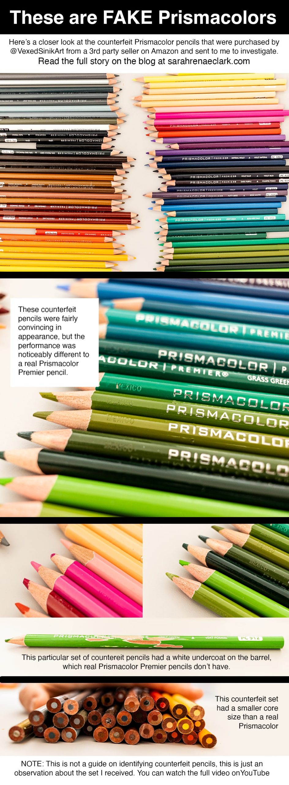 Noticeable quality difference between two Prismacolor sets. 12 set