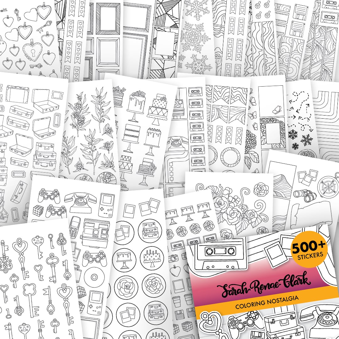 Summer your mess journaling stickers - Adult coloring journal