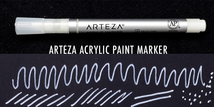 Arteza Acrylic White Paint Markers, Pack of 12