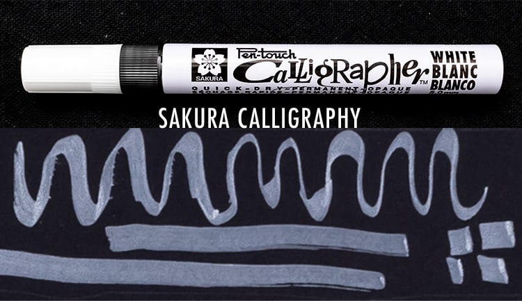 Sakura Pen Touch Calligraphy white