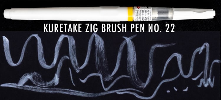 Kuretake Zig White Brush Pen no 22