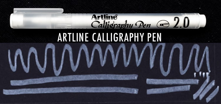 Artline White Calligraphy pen
