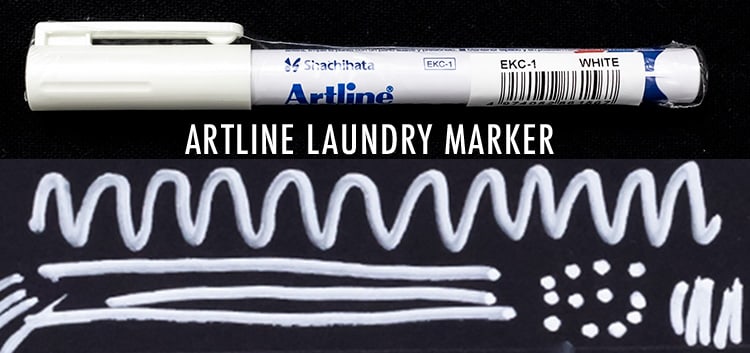 Artline 750, 175033, White Laundry Marker, Bullet Nib, 1.2mm