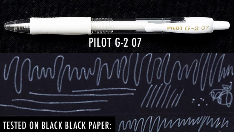 Pilot G-2 07 white gel pen