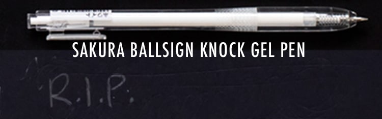 Sakura Ballsign Knock White Gel Pen – 0.6 mm