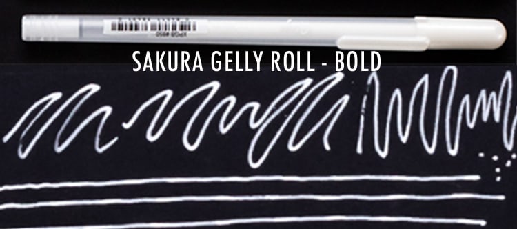Sakura Gelly Roll Classic white Gel Pen – Bold