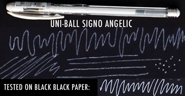Uni Ball Signo Broad WHITE GOLD and SILVER Gel Pen Review! Swatches,  Smudge, Opacity, and More! 
