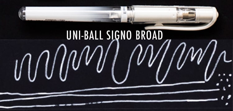 Uni-ball Signo Broad White Gel Pen