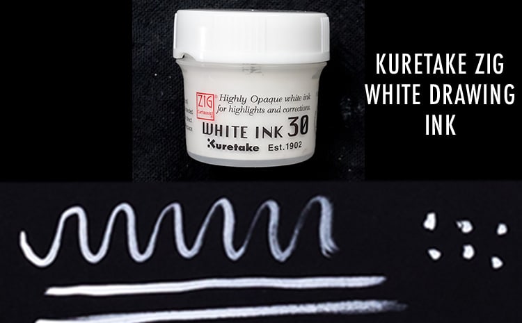 Kuretake CNCE200-3 Zig White Ink 30 ML Drawing Ink