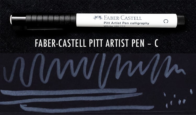 Faber-Castell Pitt Artist Pens - 3 set of white, C