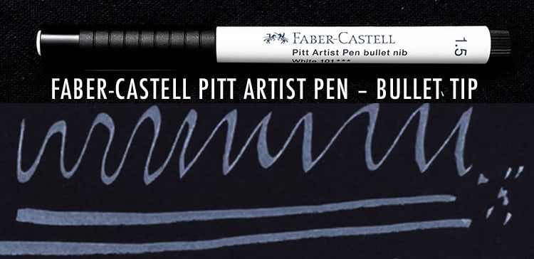 Faber-Castell Pitt Artist Pens - 3 set of white, 1.5